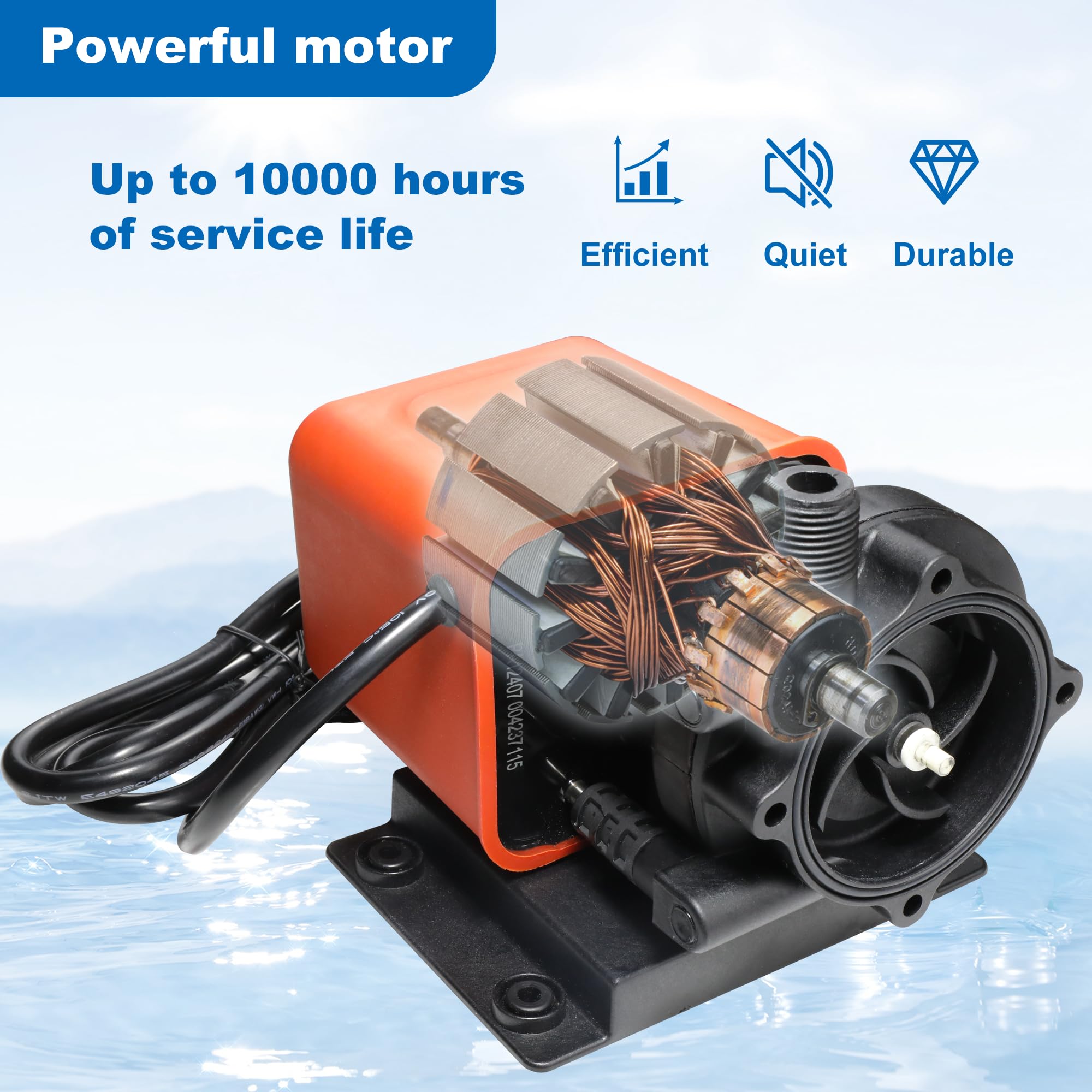 BECKSON MARINE 318P1/FPS3R / Beckson Sea Kayak Pump - 18L, 8GPM w/Float-a-Pump