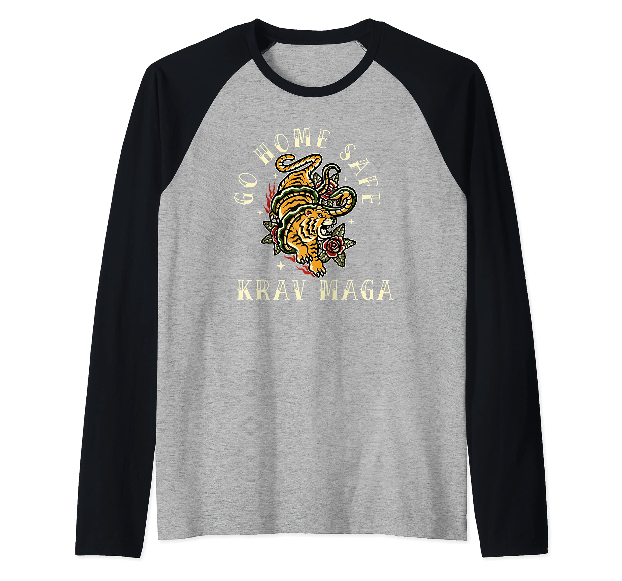 Cool Krav Maga Gear For Women And Men Raglan Baseball Tee, Black