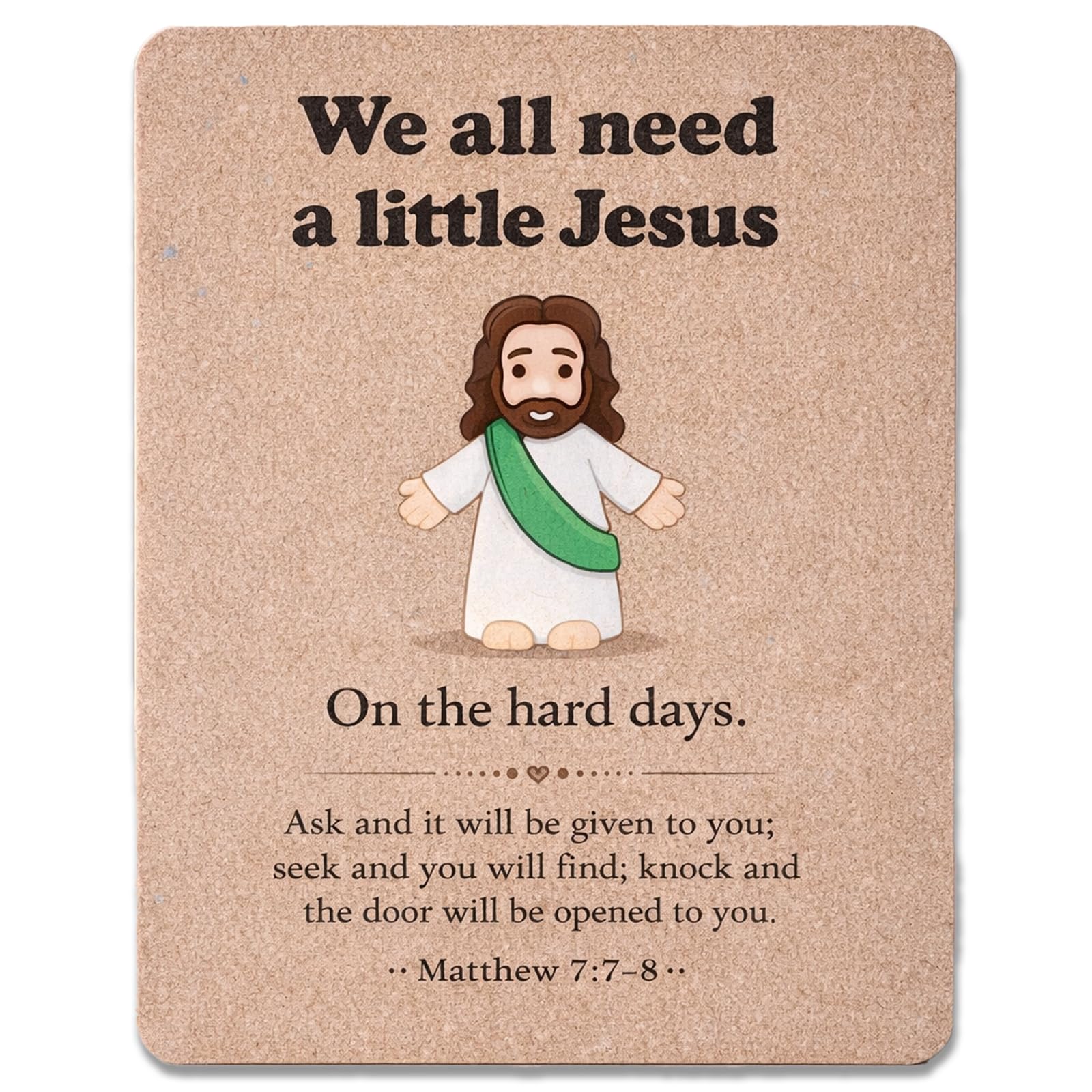 Aikobaa Boys Mini Jesus Figure, Little Jesus Pocket Hug Token With Inspirational Matthew Prayer Card, Religious Gift For Baptism Confirmation Communion Easter, Christian Pocket Statue