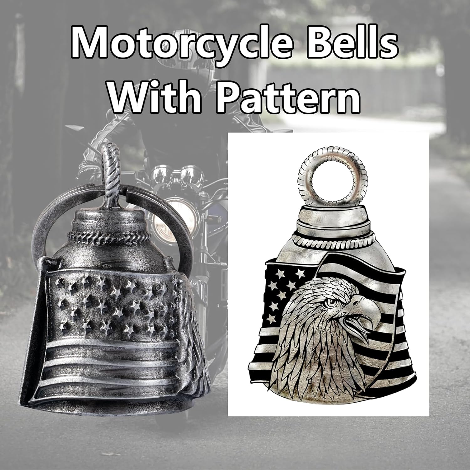 GARGOYLE BELLS Motorcycle Bells for Biker Good Luck Riding Bells Guardian Biker Bells Motorcycle Accessory for Luck - Image 3