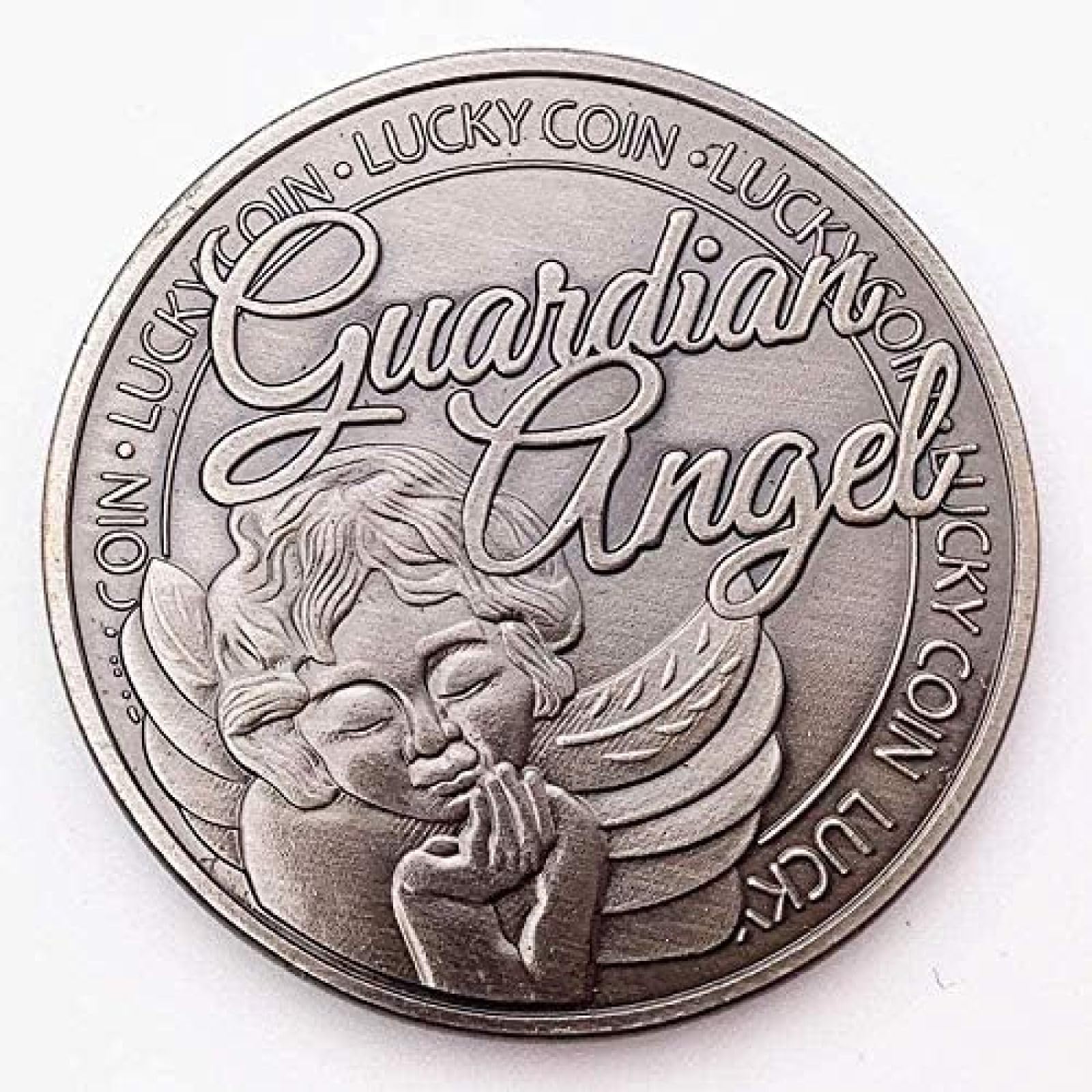 Wlzqelvcf Vintage Love Angel Baby Clover Friendship Coin Peace Guardian Coin Blessing Coin Copy Gift Commemorative Coin Decoration
