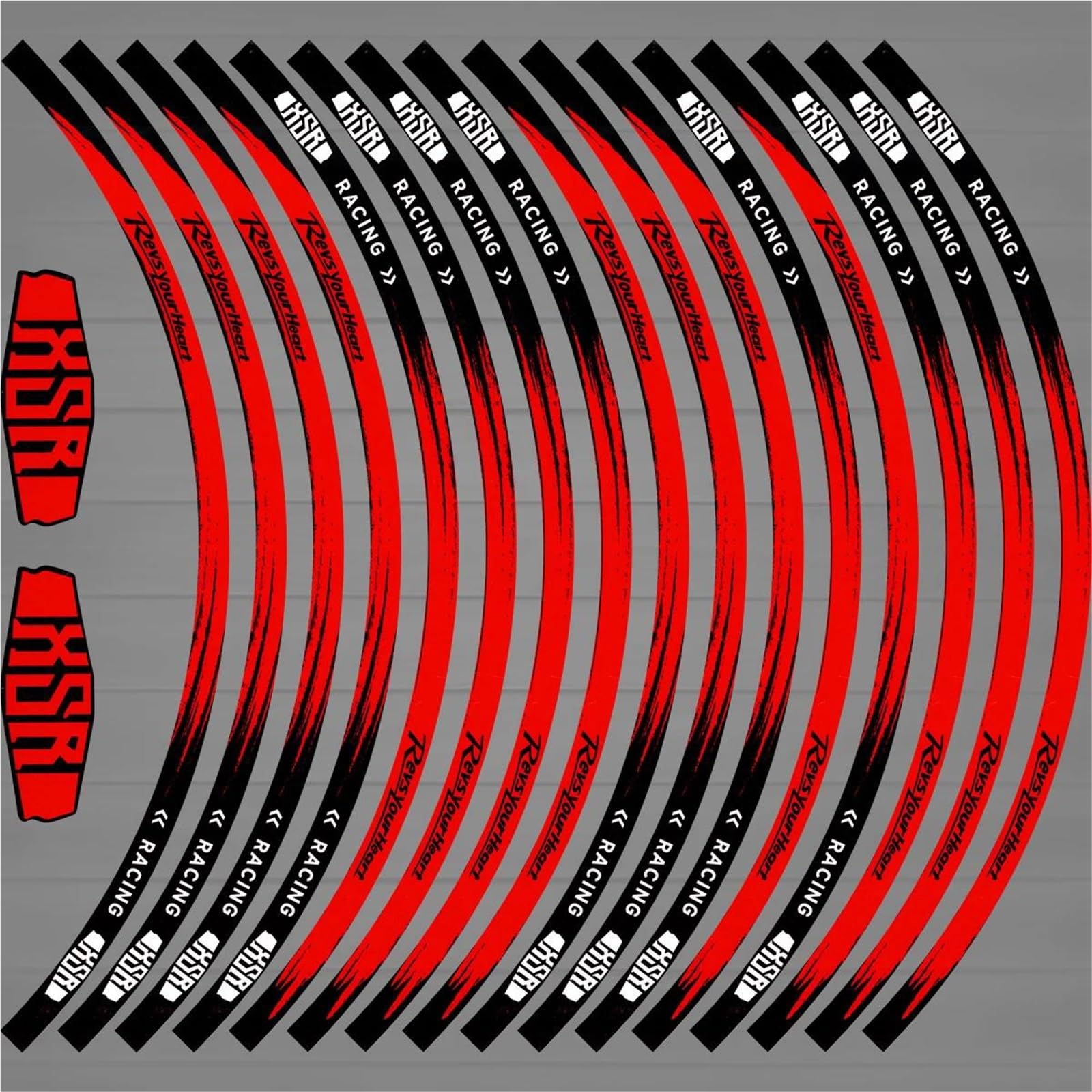 Ntpjk Black- Silver Sticker Part Motorcycle Reflective Wheel Hub Stickers Tyre Rim Stripe Tape Motorbike Accessories Decals For Y-Amaha Xsr 125 155 700 900(Black- Silver)