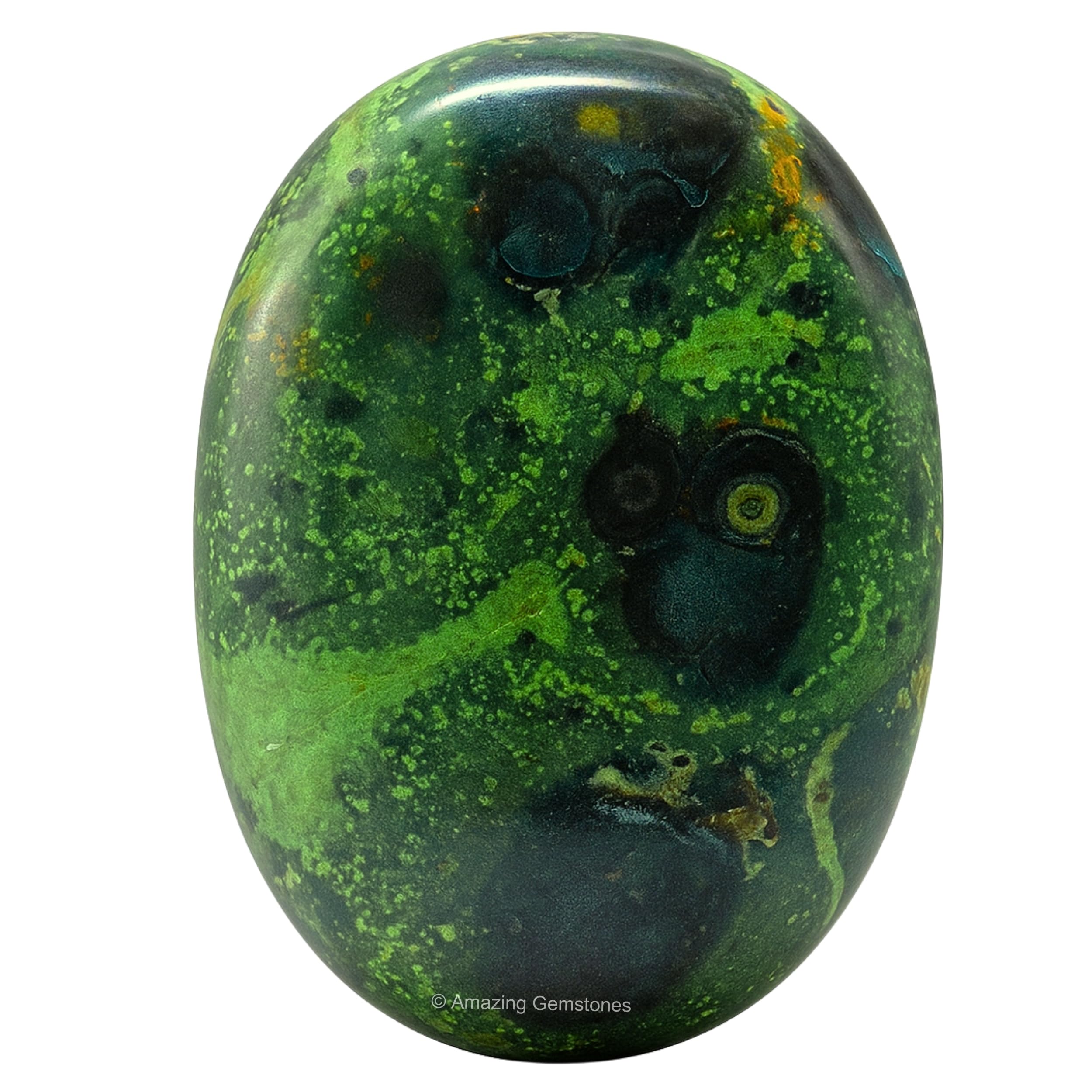 Kambaba Jasper Crystal Palm Stone, 45-50mm Large Meditation Healing Crystal