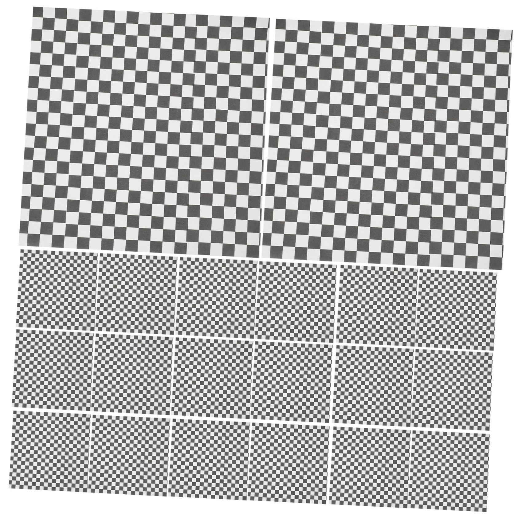 CIYODO Checkered Paper Liners 200pcs Oil Proof Pad Paper for Cake Hamburger Kitchen Liner Versatile Use