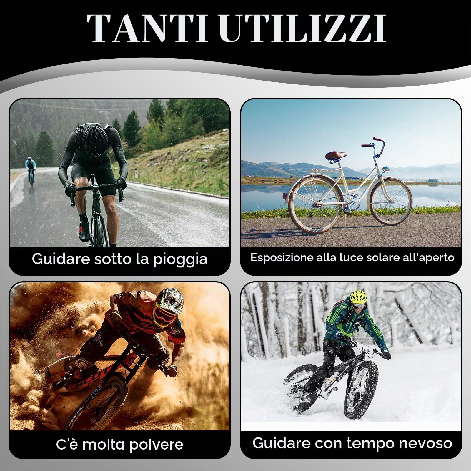 Protezione Impermeabile Telo Copri Bicicletta da Esterno per Bici Copertura Elastica per Borse Cestini e Portapacchi Ultra Resistente Nero Elegante Versatile e Durevole