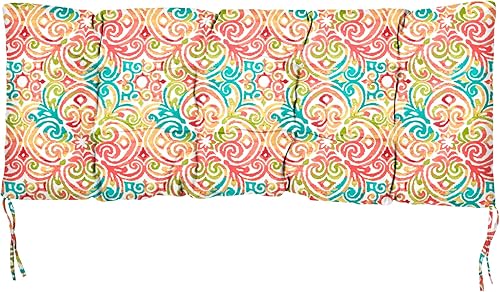 Sorra Home Cojín de banco Boho, 60 x 19 x 3, rojo