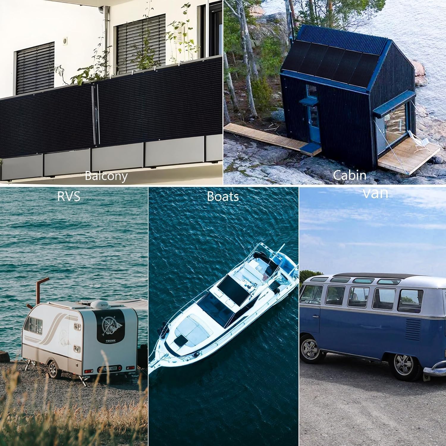 300W Flexibles Solarpanel, 2 x 150W Solarmodul Flexibel Wohnmobil | Schwarz Monokristallines für 12V Batterien Balkon Wohnwagen Boot, Balkonkraftwerk 300w Flexibel Pv Module Dach, Camping