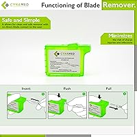 Vista 3 de Cynamed Removedor de cuchillas de bisturí, contenedor desechable de mano para objetos punzantes (1)