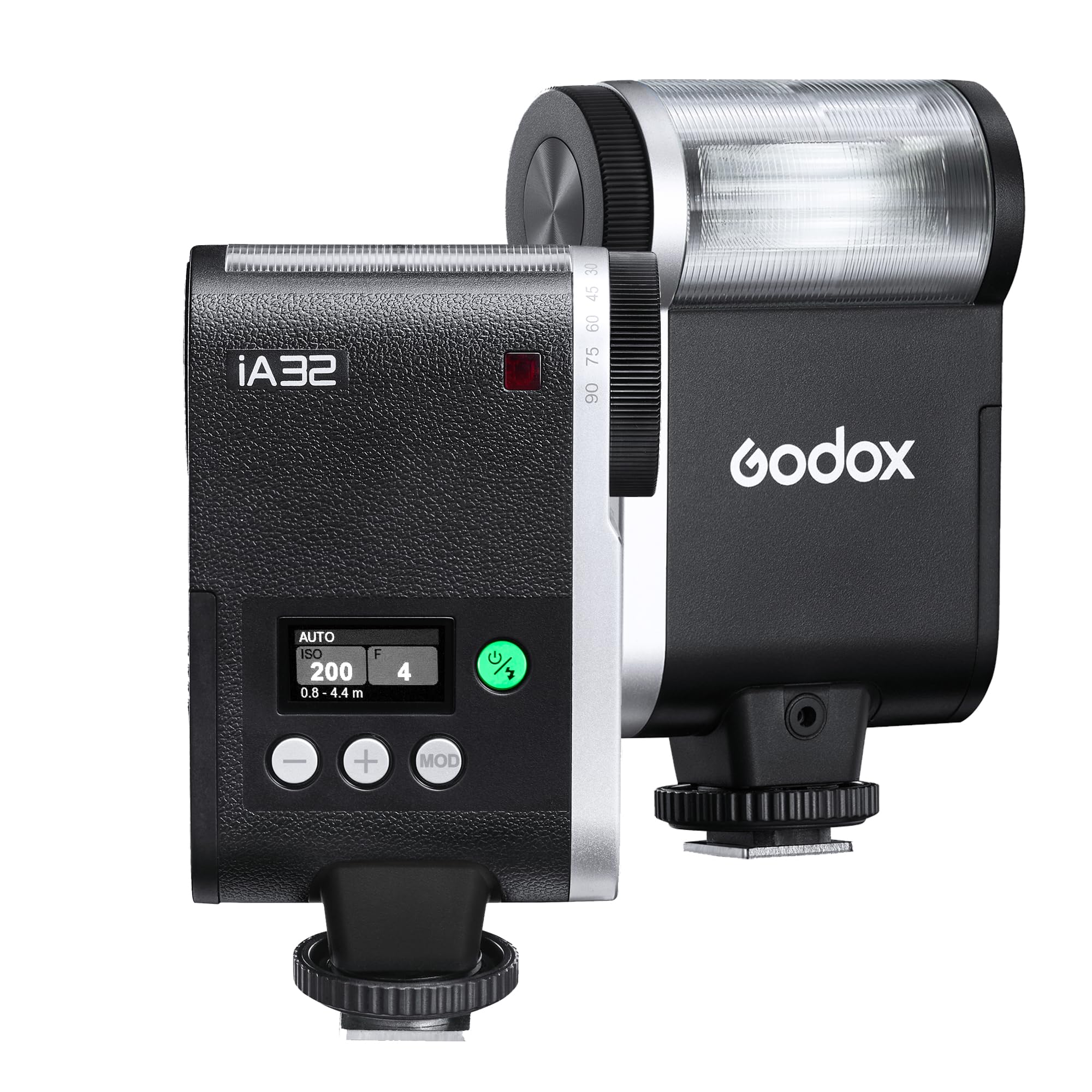 Godox IA32 Mini Camare Flash,Speedlite GN15 with 8 Levels Flash Power 1/128-1/1,S1/S2 Optical Control for Fuji,for Canon,for Nikon,for Sony, for