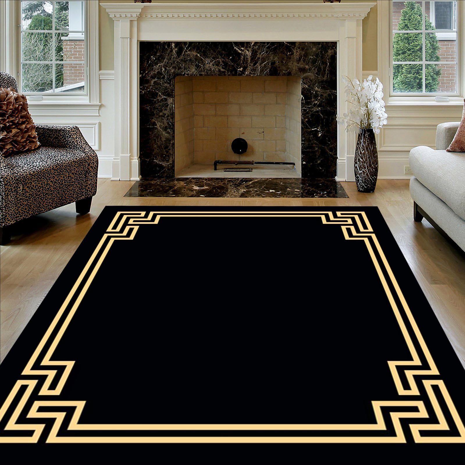 Deco Border Rugs Art Deco Geometric Border