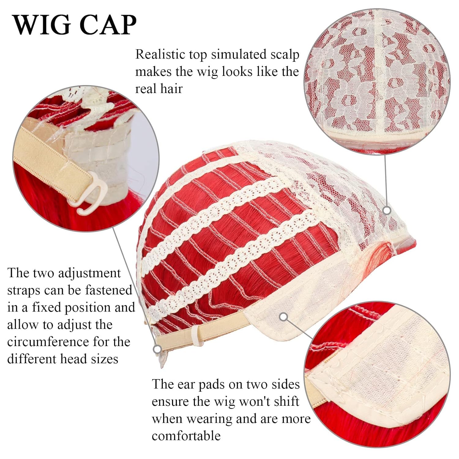 Miss U Hair Red Costume Wig for Women 26 Inch Long Straight Red Hair Middle Part Synthetic Halloween Cosplay Wigs - Image 5