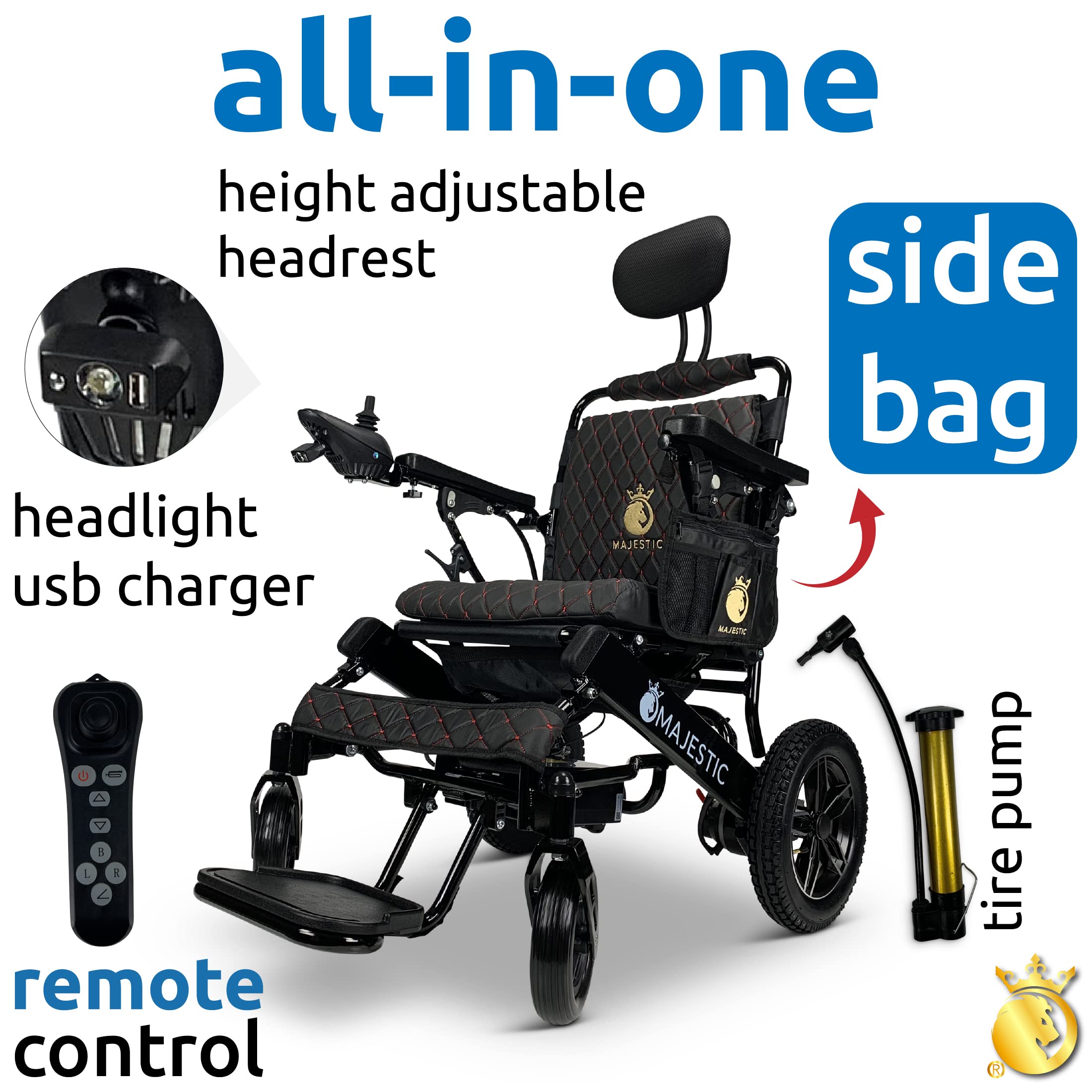 2021 Limited Edition Remote Control Foldable Electric Wheelchair