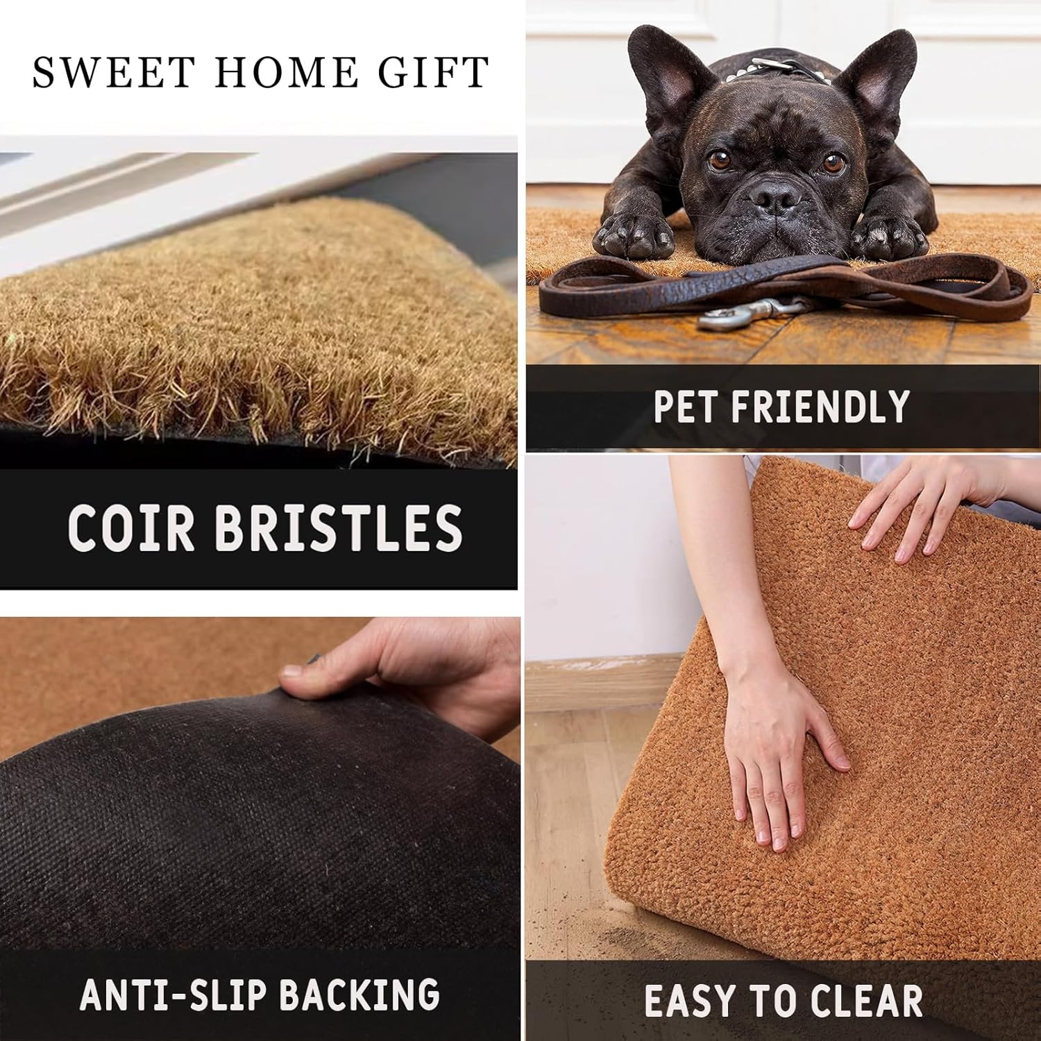 Funny Welcome Door Mat, Blessed Coming in & Going Out Doormat, Fun Greeting Christian Doormats, Durable Non-Slip Indoor & Outdoor Mat for Home, Housewarming Gift, 17x30 Inch