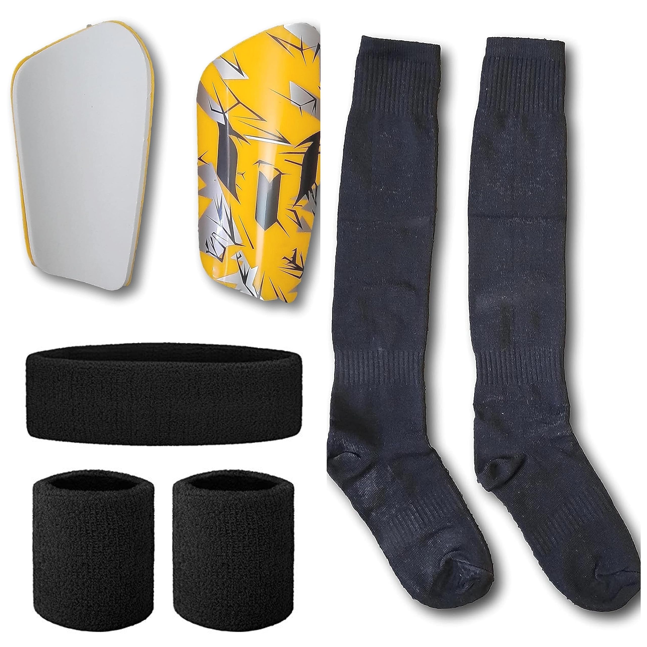 Complete Football Gear Combo: Football Socks, Headband, Wristband and Football Shin Guard (B0CFYVCJS8) Amazon Price History, Amazon Price Tracker