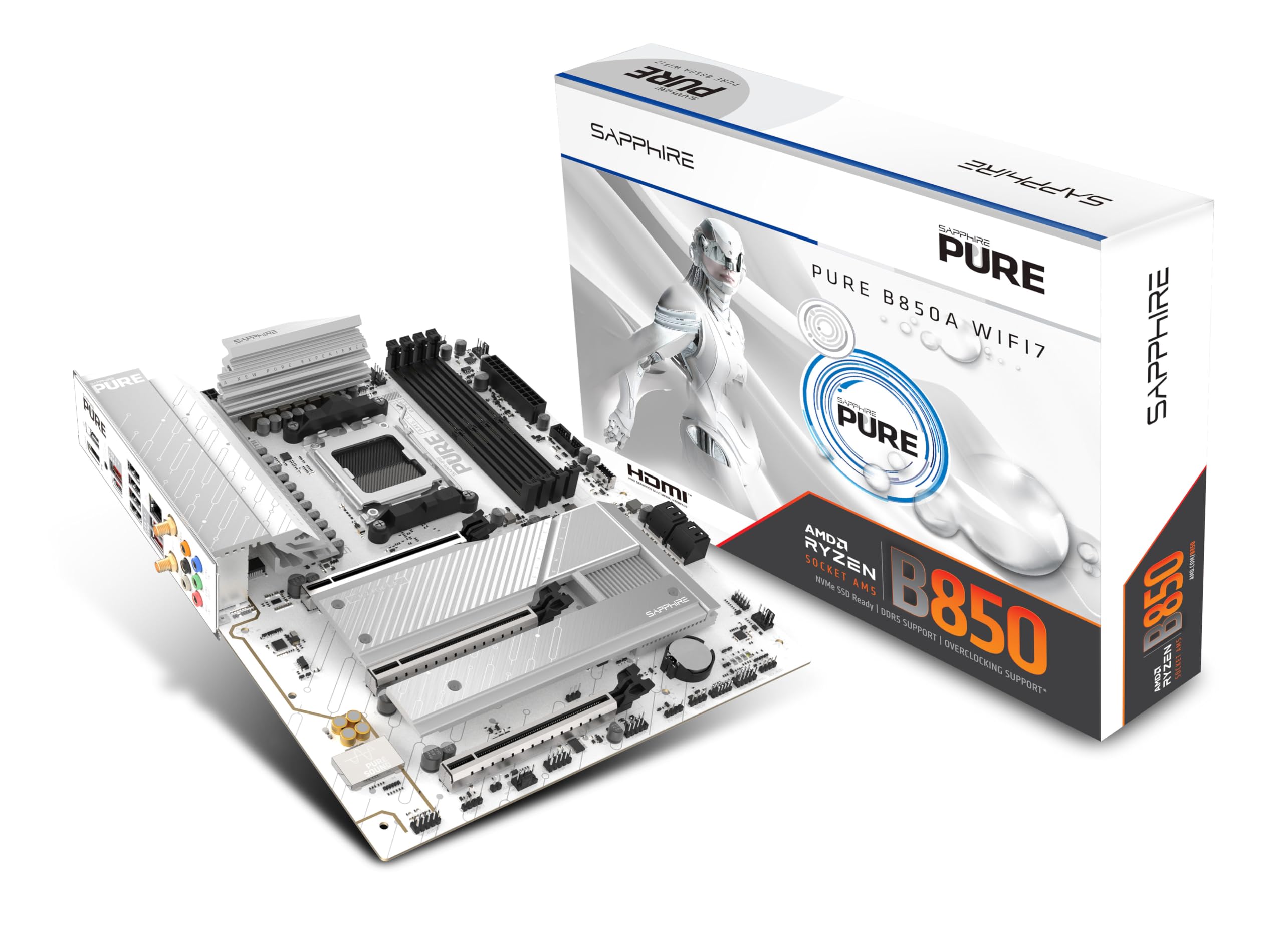 Sapphire Płyta główna AMD AM5 ATX Pure B850A WIFI7 52123-11-40G
