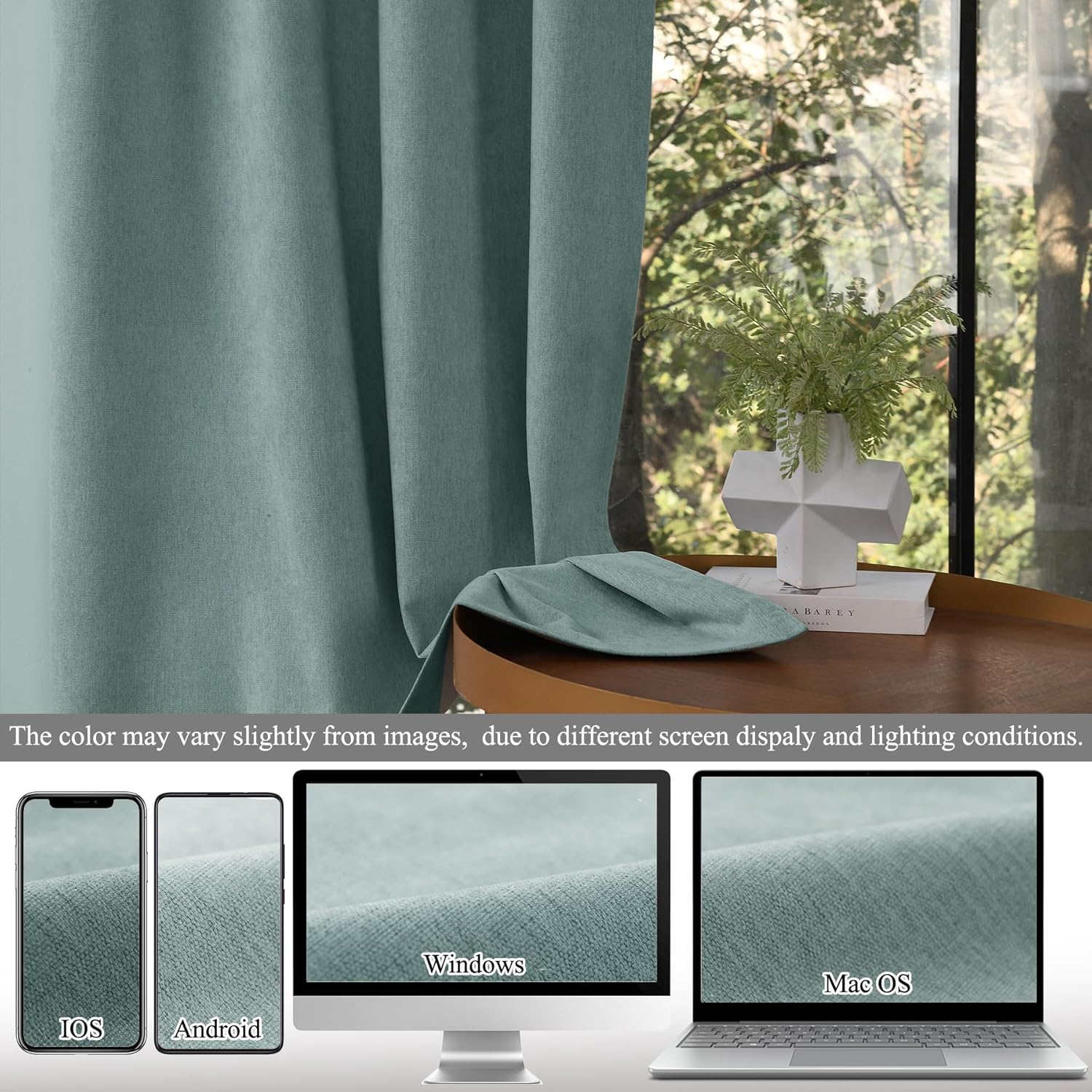 Fcosie Chenille Curtain Panels Teal, Pinch Pleat Curtains for Traverse Rod or Track, Thermal Insulated 100% Blackout Drapes for Bedroom Living Room Dining Room Meeting Room, 80" Wx102 L (1 PC)