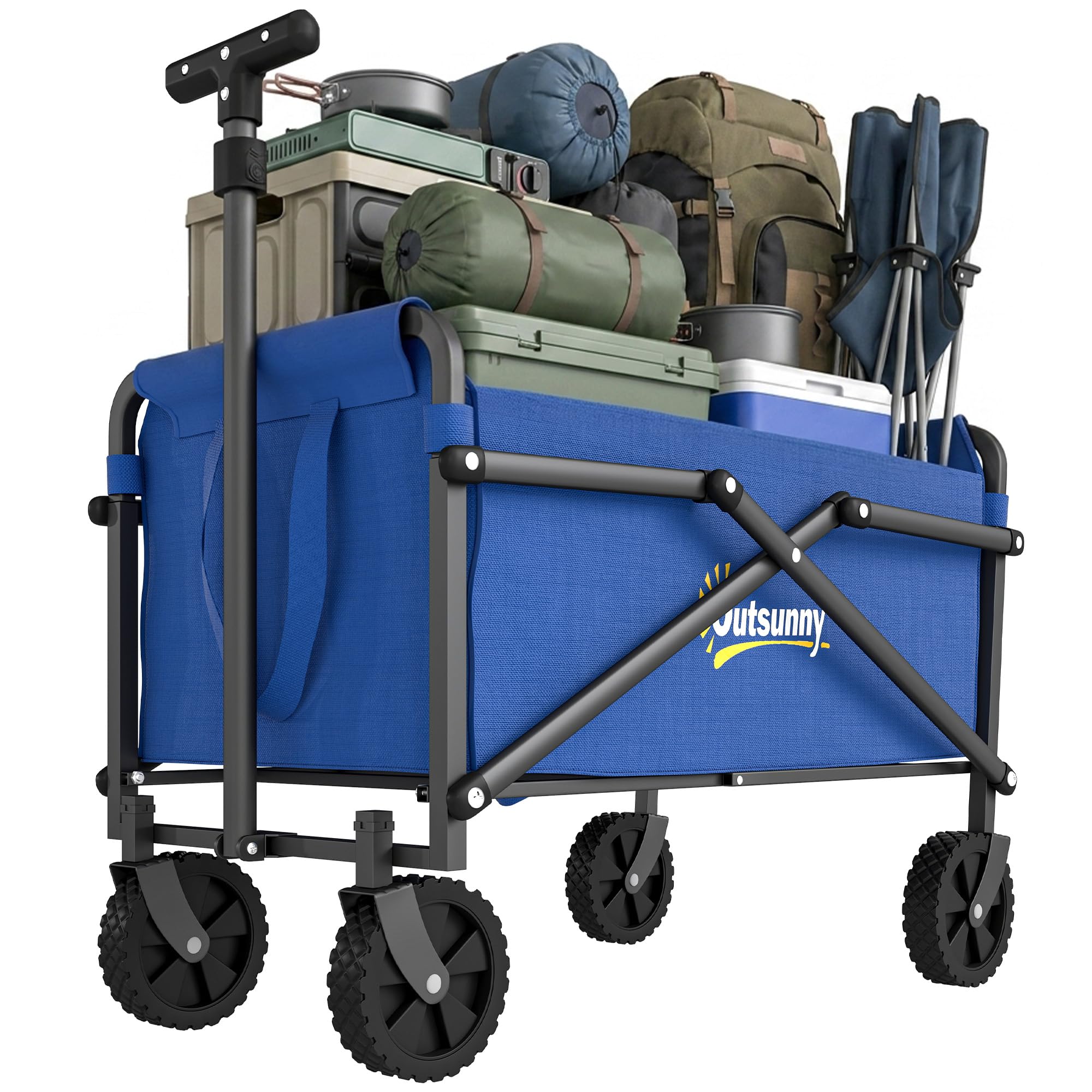 Outsunny 41L Garden Cart - Blue