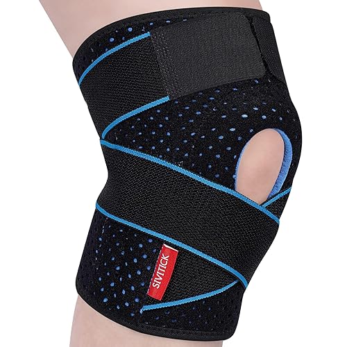 Rodillera para mujeres y hombres, talla grande, con estabilizadores laterales y almohadilla de gel para rótula para aliviar el dolor de rodilla,