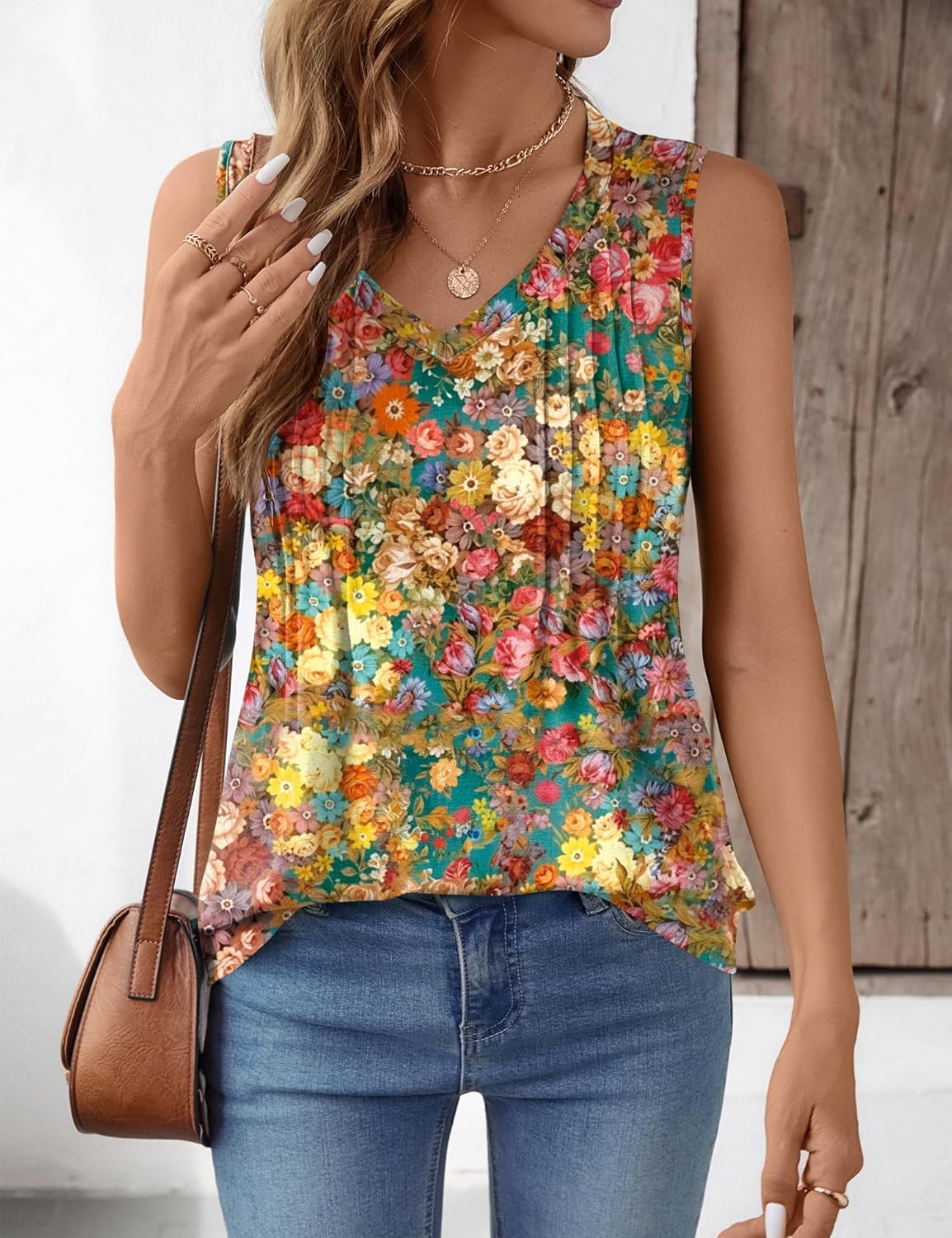 LOMON Tank Tops for Women Loose Fit V Neck Sleeveless Shirts 2026 Fashion Summer Clothes S-3XL - Image 3