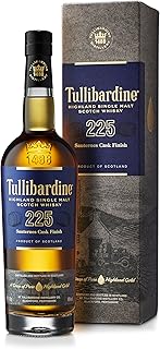 Tullibardine 225 Sauternes Cask Finish Highland Single Malt Scotch Whisky 70cl 43 ABV Fruity Delicately Balanced Tropical Fruits Zesty Citrus Sweet Spice Scotch Whisky With Gift Box