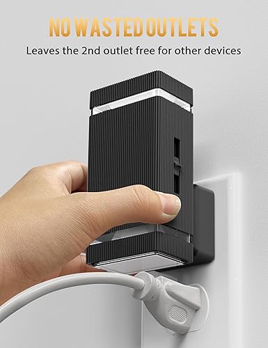 Miniatura 7 de DORESshop - Luces nocturnas LED enchufables en la pared paquete de 2, luz nocturna regulable de 1W 3000K de 0LM a 100LM para baño, pasillo,