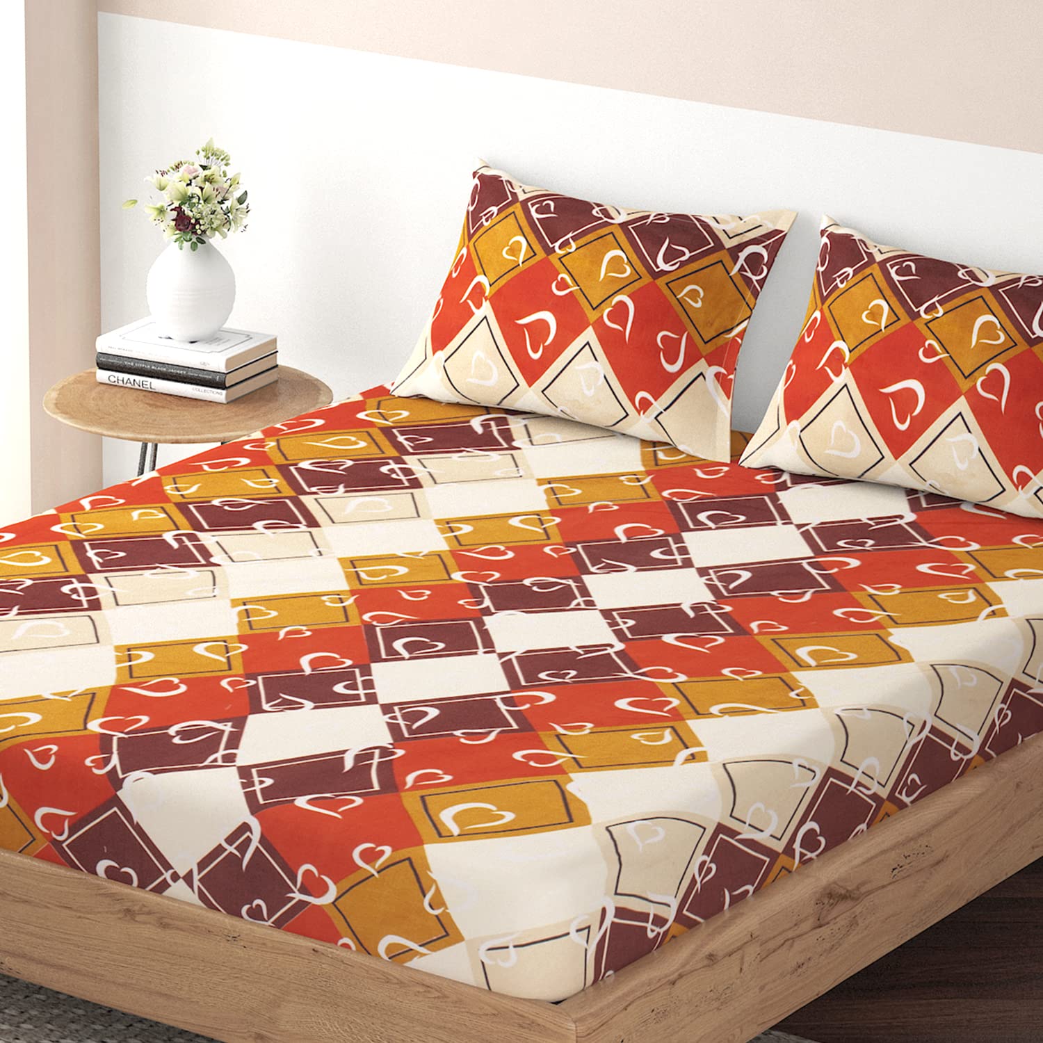 Buy HOKIPO Brushed Microfiber 130 GSM Elastic Fitted Bedsheets Single