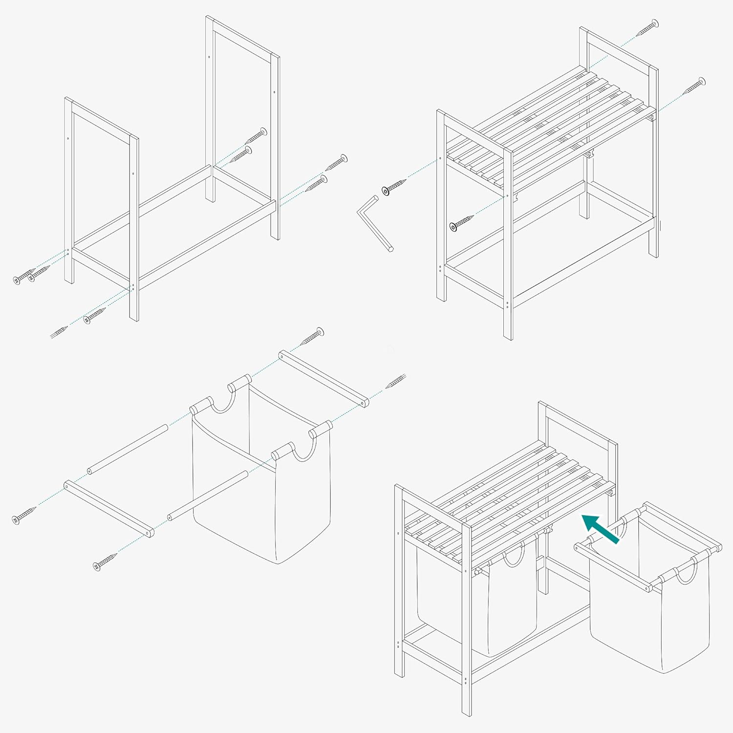 Blасk Frіdау - 40% оƒƒ Navaris Bamboo Laundry Hamper - Pull-Out Dirty Clothes Compartment Drawers for Bedroom, Bathroom - Wooden Self Assembled Laundry Compartments Bеѕt Cуbеr Dеаlѕ 🔥 Navaris Bamboo Laundry Hamper - Pull-Out Dirty Clothes Compartment Drawers for Bedroom, Bathroom - Wooden Self Assembled Laundry Compartments