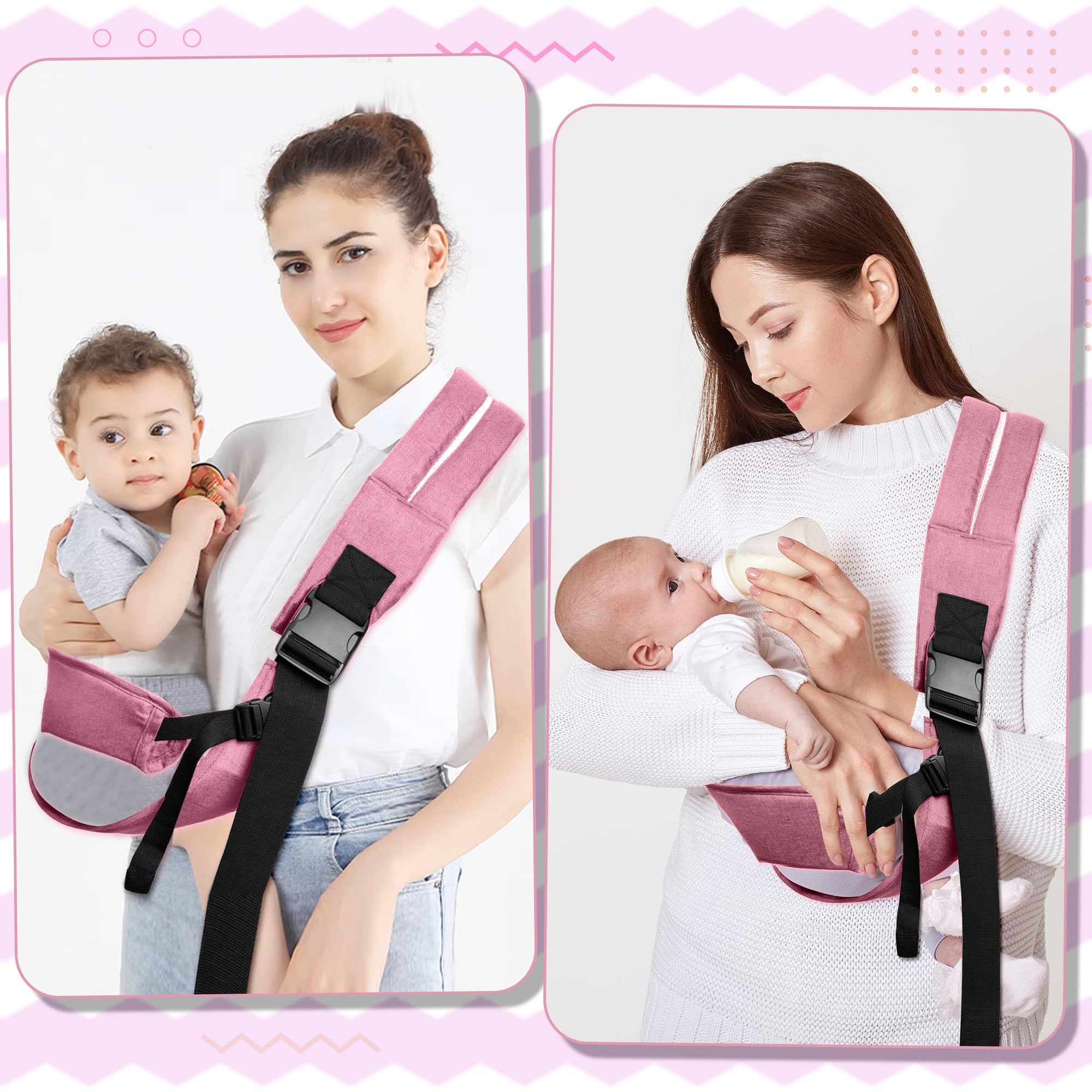 GoaePode Baby Carrier with Side Support Straps, Hands Free Adjustable Toddler Sling Carrier - Image 4