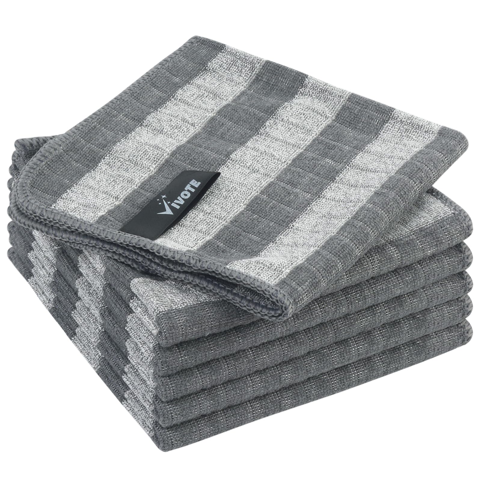 VIVOTE Microfibre Cleaning Cloth Bamboo Fibre Dishcloth Kitchen Dish Towel