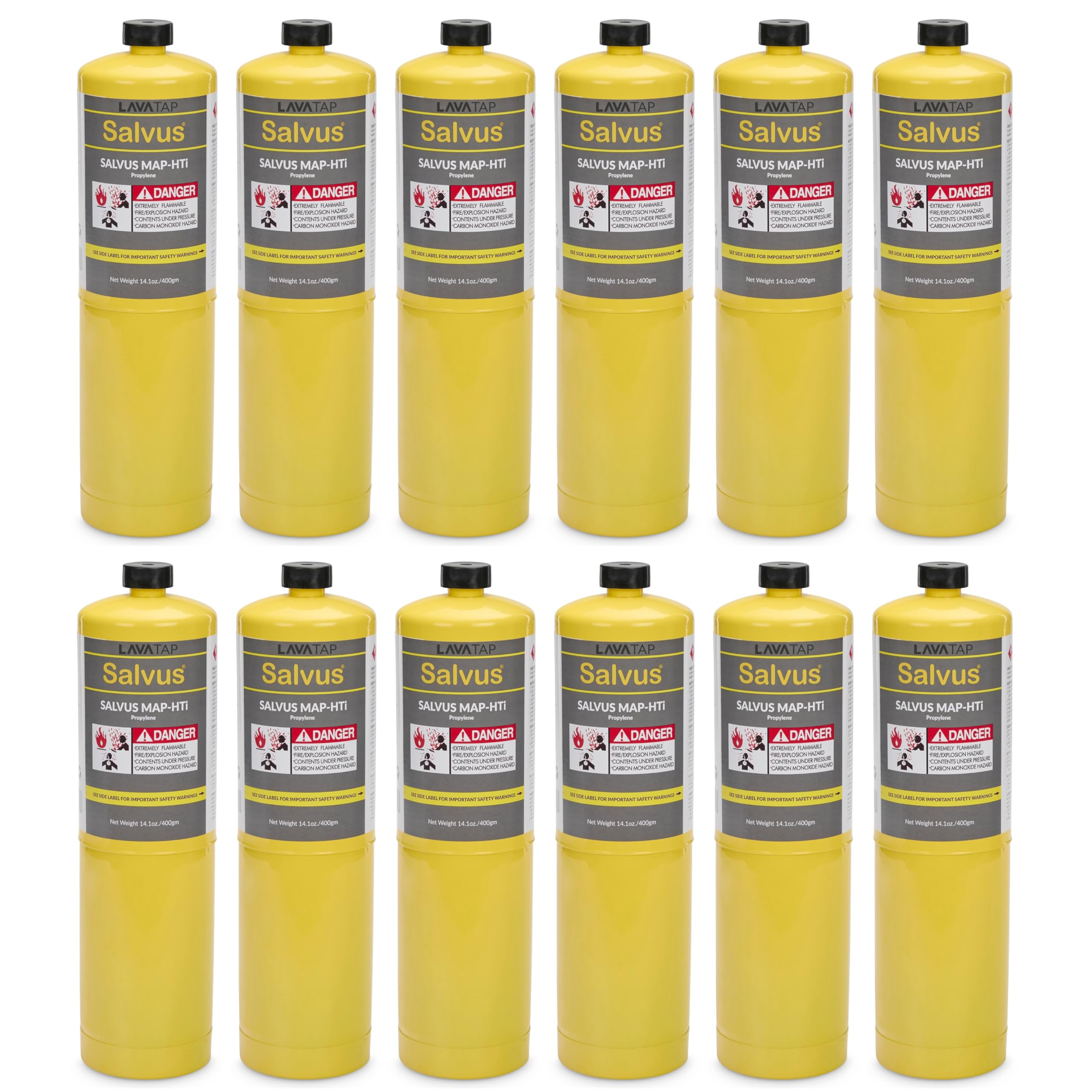 Salvus Map HTi Mapp Gas for Blowtorch Plumbing Blow Torch Bottle for Plumbers Soldering Mechanics Burns Hotter Than Propane (12)