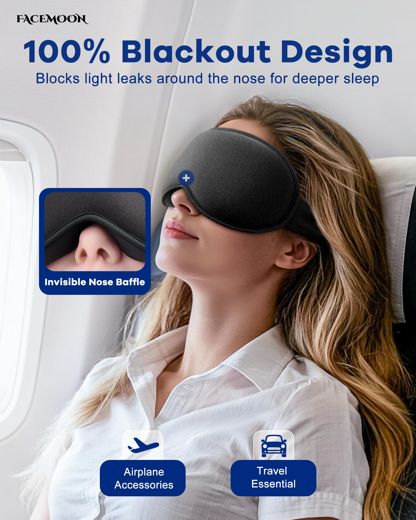 3D Cooling Gel Weighted Eye Mask for Sleeping, 100% Blackout Sleep Mask — Amazon image 5