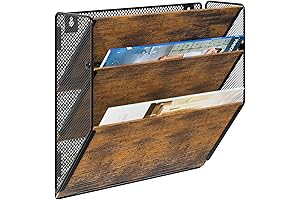 PAG 3-Tier Wall File Organizer: Rustic Charm Meets Functional Storage