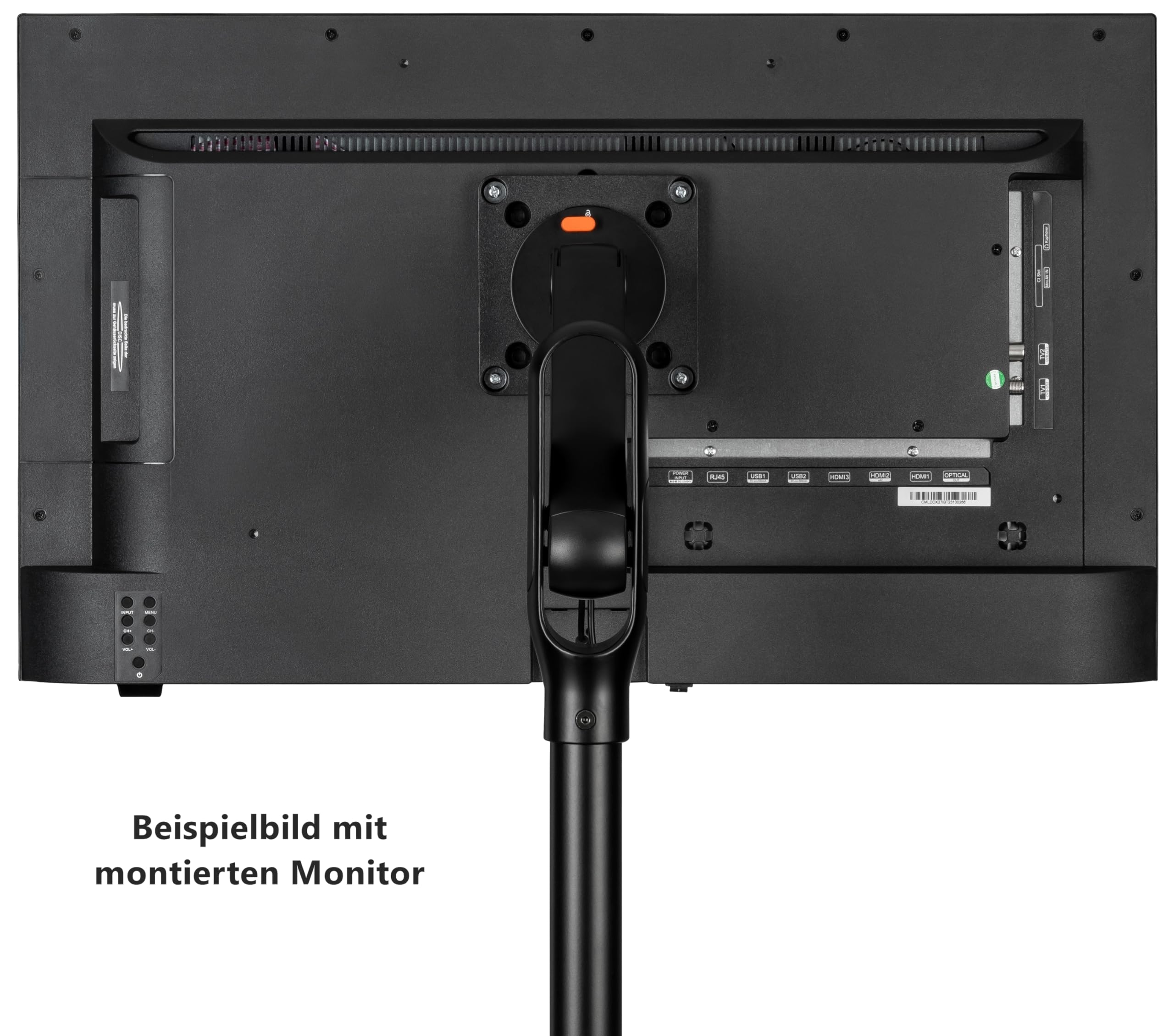 Reflexion BV05 - Soporte de TV para televisores móviles, Altura Ajustable con Muelle de Gas, Giratorio e inclinable ±90°, VESA 75/100, para 16 – 32 Pulgadas, con Ruedas en la Base, Capacidad de Carga