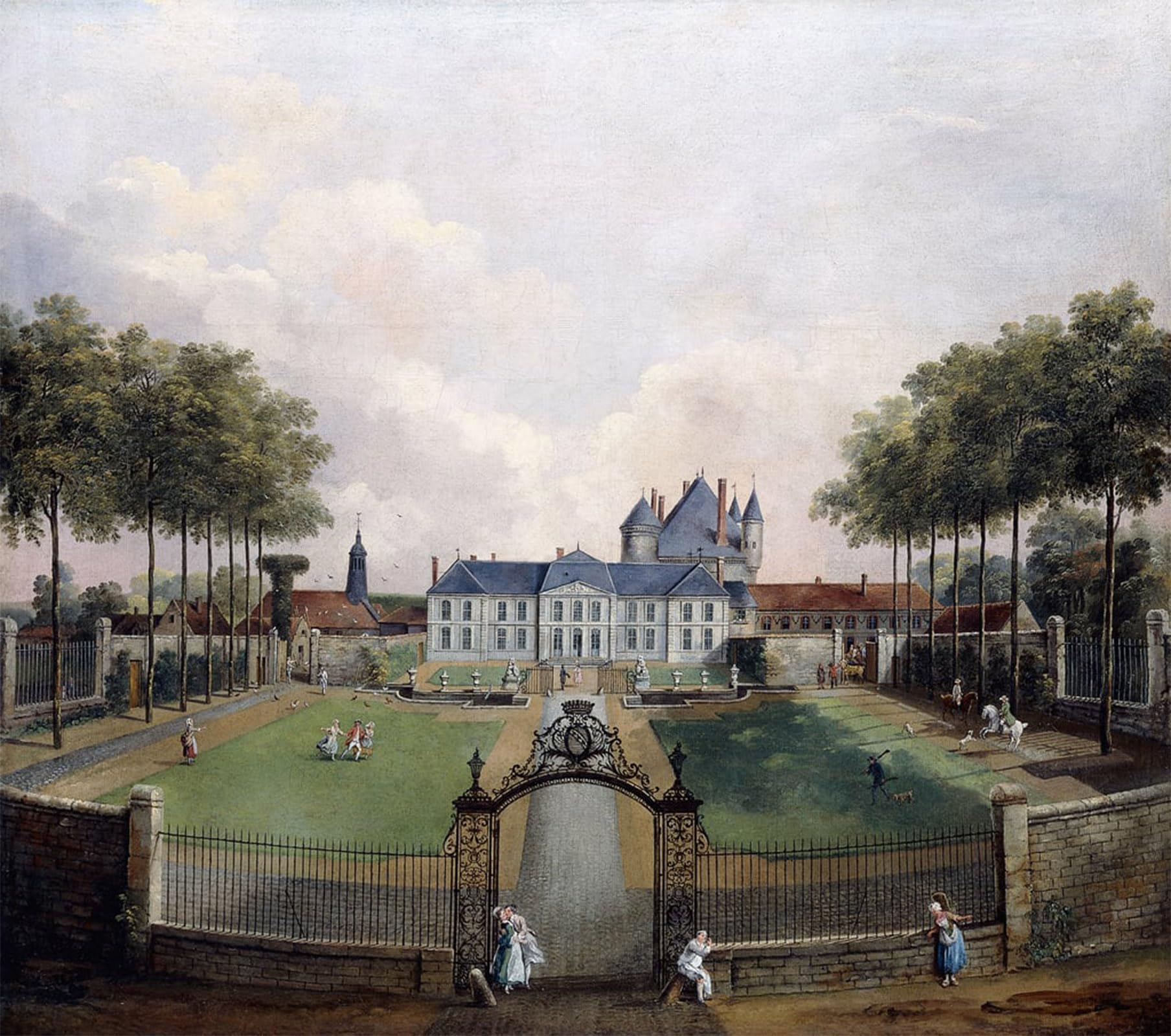 Impression peinture Hue Château de Mousseaux toile premium