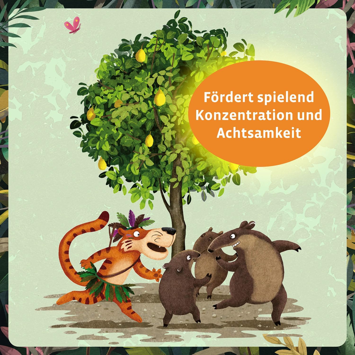 Kosmos 683726 The Mindful Tiger - The Animally Exciting Memory Game, Board Game for Children from 5 Years, Children's Play, Memo Game with The Characters from The Book The Mindful Tiger