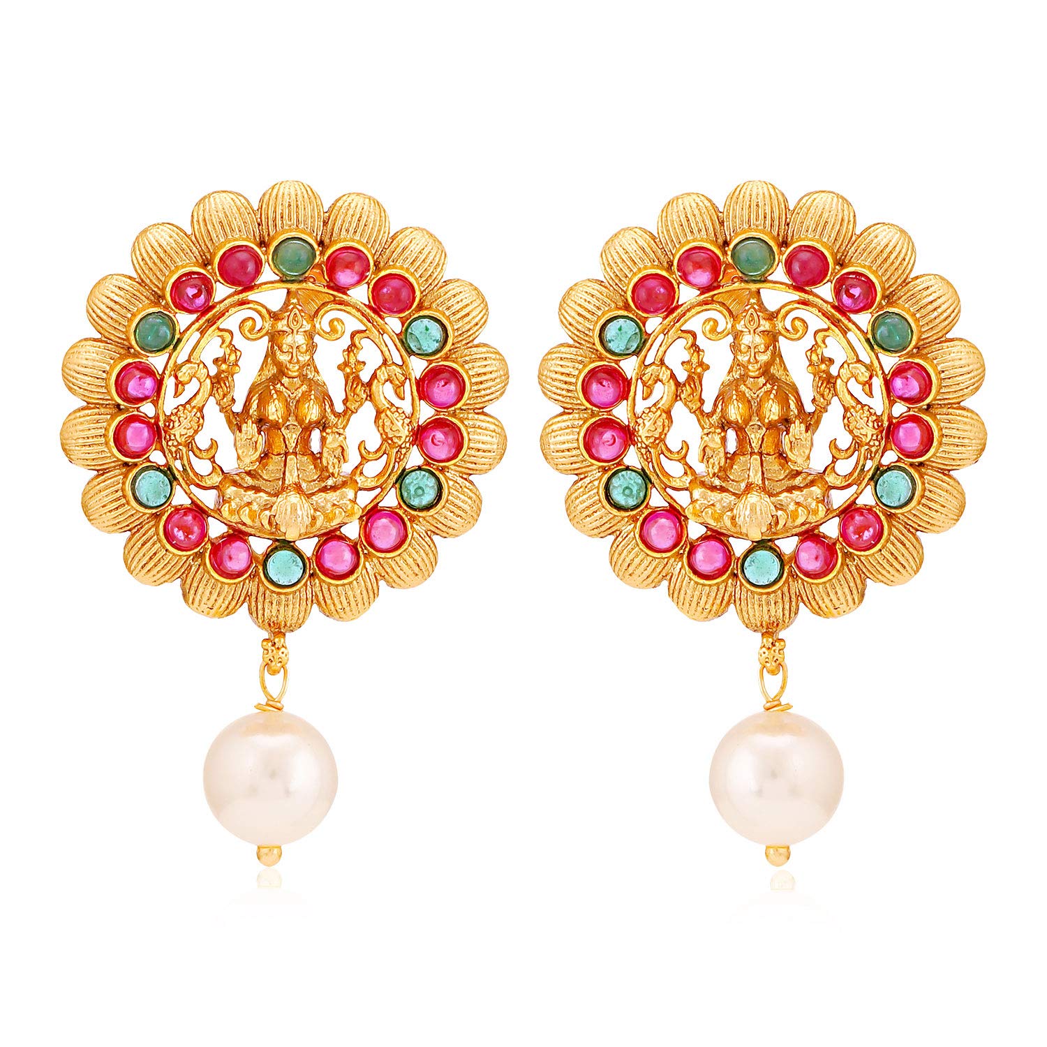 Sukkhi Sober Gold Plated Goddess Laxmi Earring for Women (SKR56796) (B084J12SWS) Amazon Price History, Amazon Price Tracker