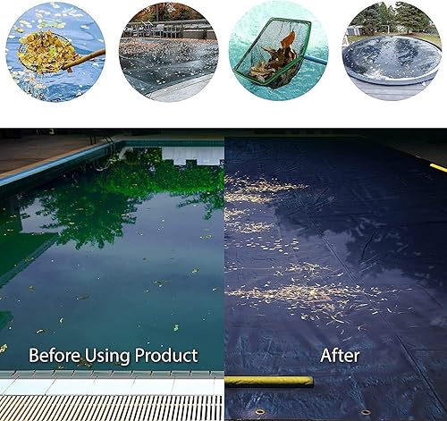 Miniatura 2 de ColourTree Lona segura para alberca para el invierno, color azul, de 16 x 32 pies, resistente, impermeable, resistente a los rayos UV (tamaño de la