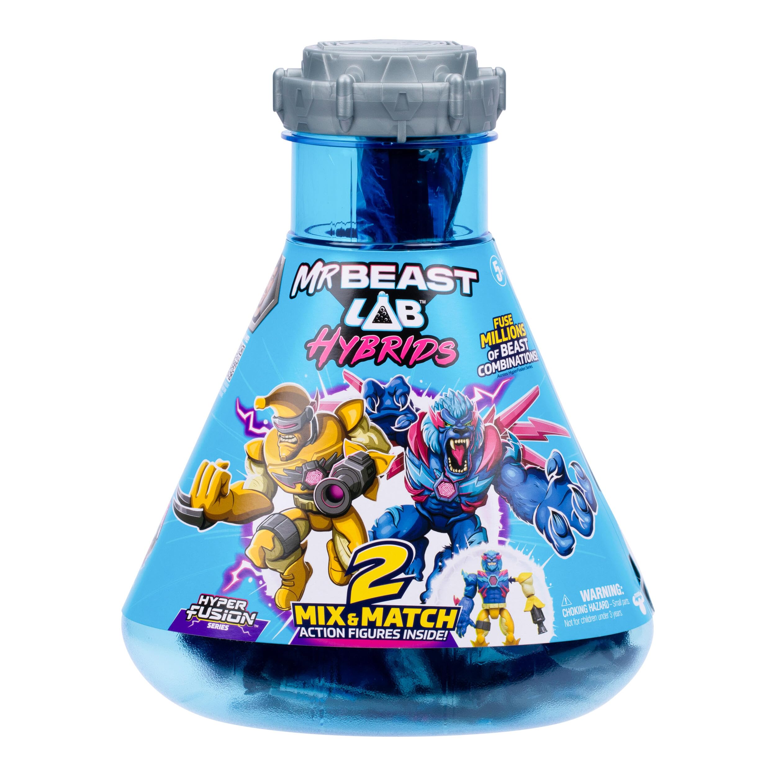 MrBeast Lab Hybrids Coffret Multiple, Découvre différentes Parties du Corps pour créer 2 Figurines, Inclut des éléments du Golden Panther Dragon, Fusionne des créatures, + de 30 à Collectionner