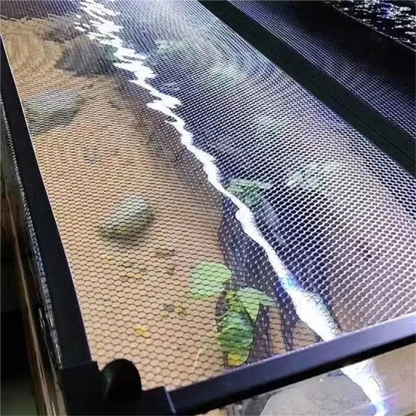 Tapa De Tanque Peces Magnética Resistente, Red Tortuga Malla Fácil Instalación DIY