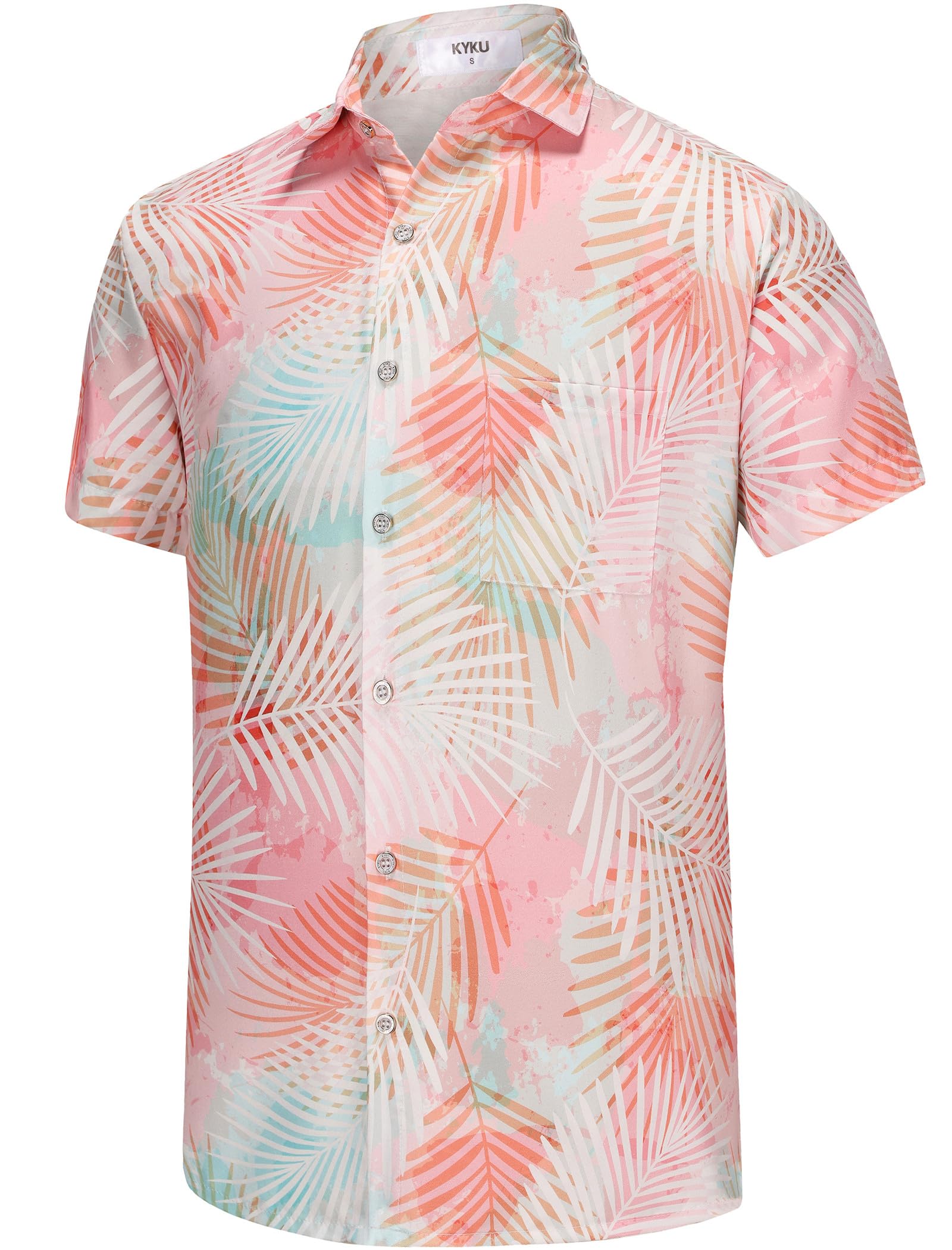 KYKUHawaiian Shirt for Men - Funny Vacation Tropical Beach Shirts Short Sleeve Button Down Summer Clothes with Pockets