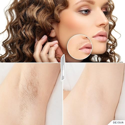 Miniatura 27 de Cuchillas de bisturí estéril de acero de alto carbono, cuchillas quirúrgicas # 24 para dermaplaning, caja envuelta individualmente de 100 piezas +