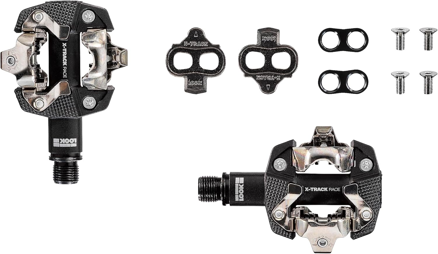 LOOK Cycle – X-Track Race – Composite Body - Chromoly+ Axle - Clipless Pedal - Extreme Reliability, Large Support Surface - MTB Bike Pedals