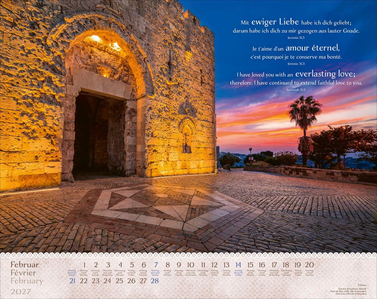 Israel Shalom 2027 – Wandkalender