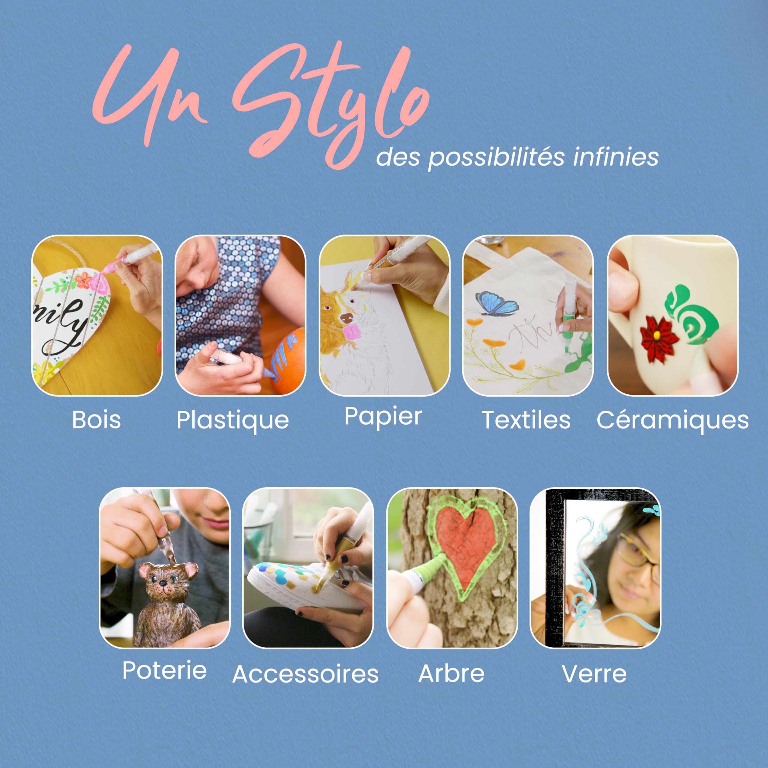 Slobproof Paint It! Stylos de Peinture & Décoration Rechargeables, Pour Maison, Bricolage, Arts, Hobbies & Scrapbooking, Lot de 5