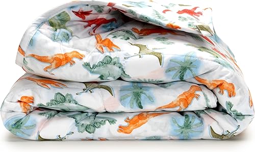 Luna Manta con peso refrescante de algodón para niños transpirable 100% Oeko-Tex de calidad premium, manta suave para mujeres, madres 5 libras - Luna Manta con peso refrescante de algodón para niños transpirable 100% Oeko-Tex de calidad premium, manta suave para mujeres, madres 5 libras -