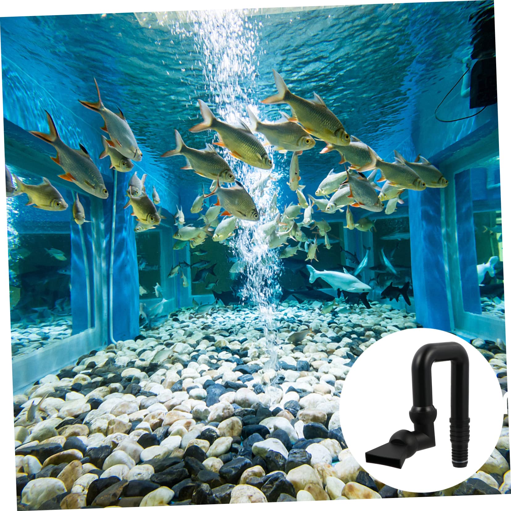 Totority Aquarium Duckbill Nozzle U Shape Water Outlet Fitting for Fish Tank Lightweight Compact Aquarium Accessory Compatible with Water Outlets