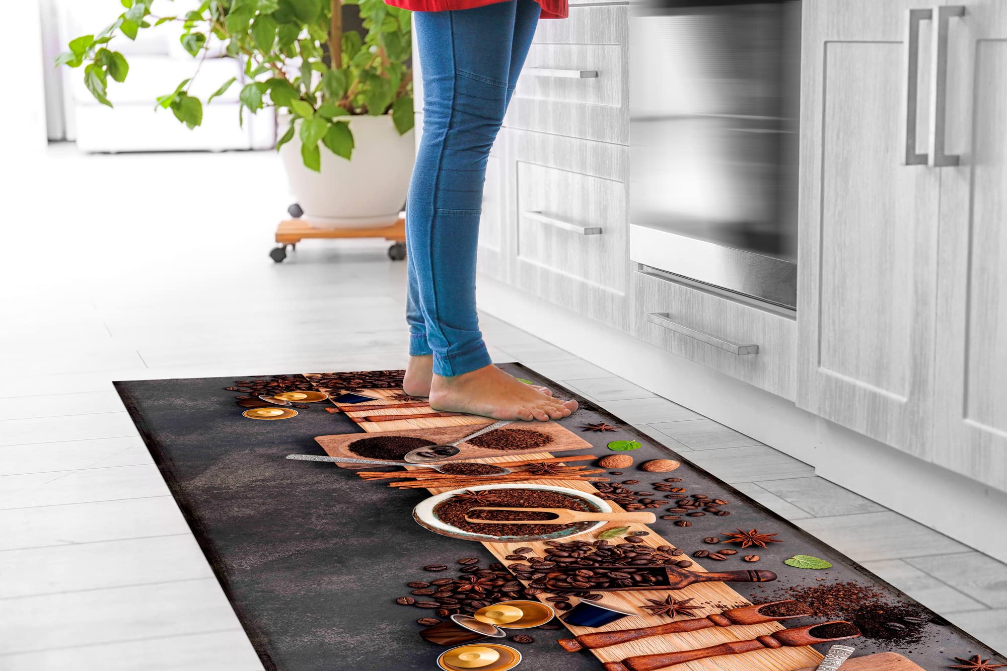 Tappeto Cucina Antiscivolo GL Home - 50x200cm, Grigio, Lavabile, Made In Italy - Foto 13