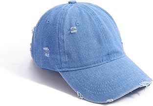 SALTY Everyday Vintage Ivy Baseball Caps for Men Stylish & Women | Summer Head Cap Hats for Men, Girls, Kids, Boys | UV Protection | Round Adjustable Cotton Caps | Minimal Fashion Accesories Blue