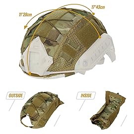 OneTigris Helmet Cover No Helmet, Tactical Airsoft Cloth Cover for Ops-Core Fast PJ Helmet in Size M/L, Ballistic FAST Helmet in Size M/L, Non-Ballistic FAST Bump Helmet in Size L/XL, Multicam, Medium