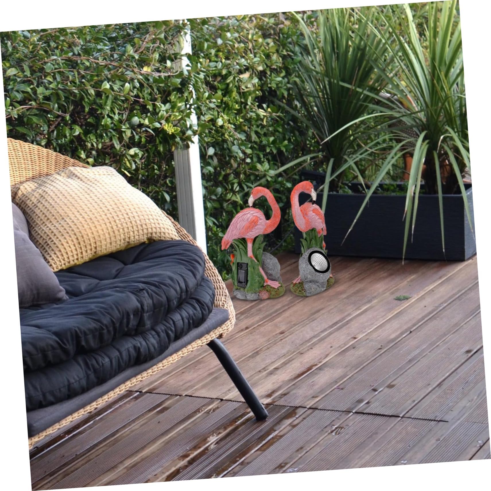 Sosoport Fenicottero Resistente da Giardino in Resina Solare e Decorazione Creativa Delicato per Portico Vialetti Esterni